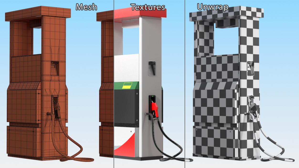 3D model Fuel Dispenser One Nozzle