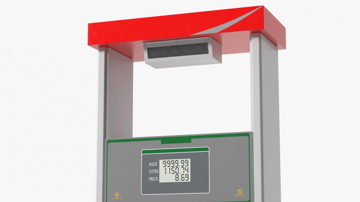 3D model Fuel Dispenser One Nozzle