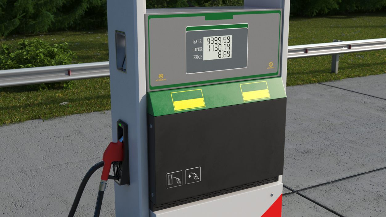 3D model Fuel Dispenser One Nozzle