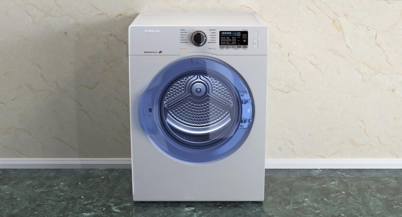 3D model Samsung White Front Load Dryer