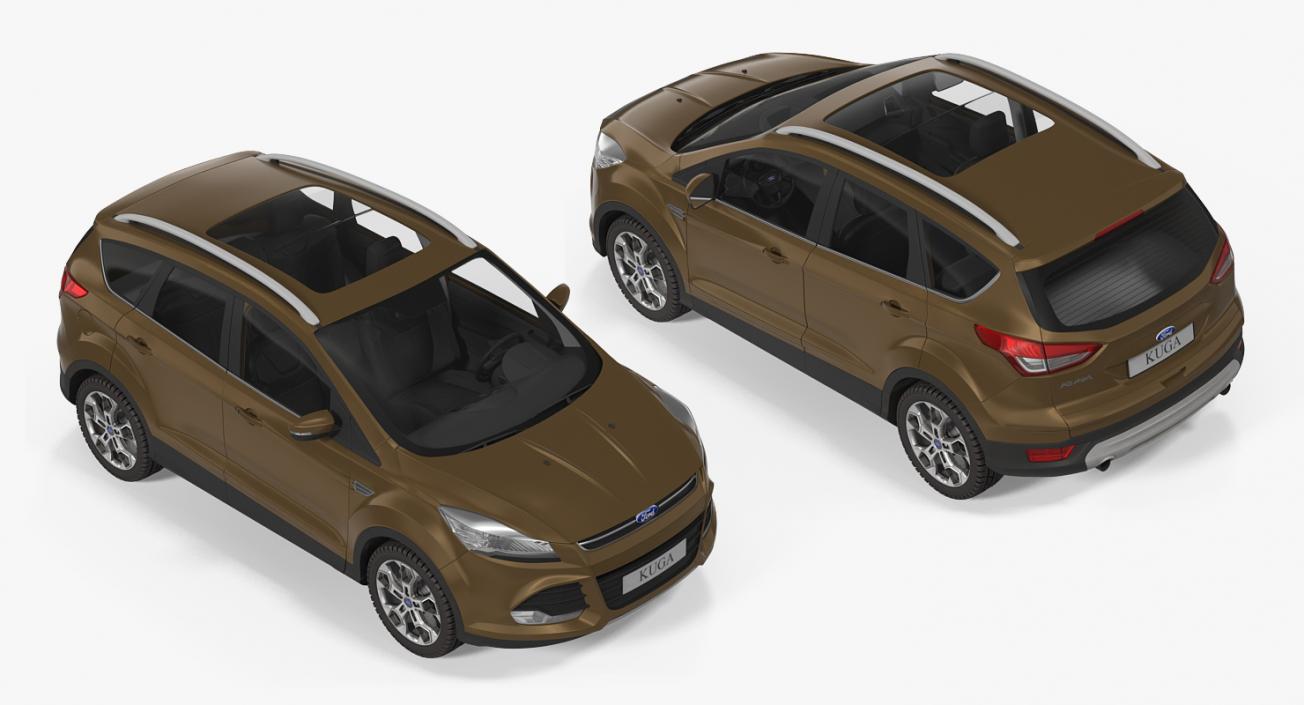 Ford Kuga FWD 2016 Simple Interior 3D model