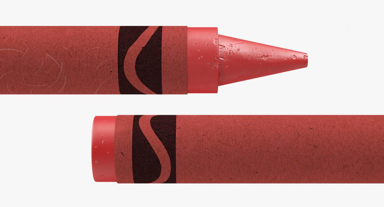 3D model Red Crayon