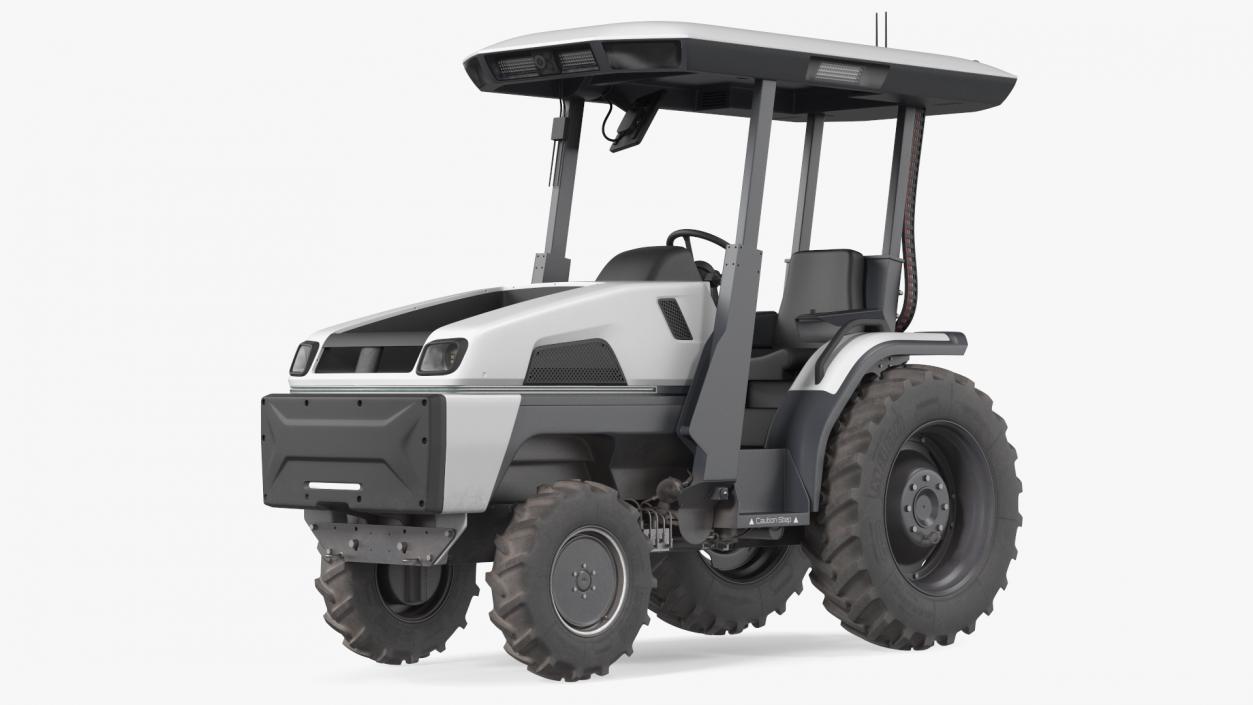 Self Driving Electric Tractor Dusty Rigged 3D