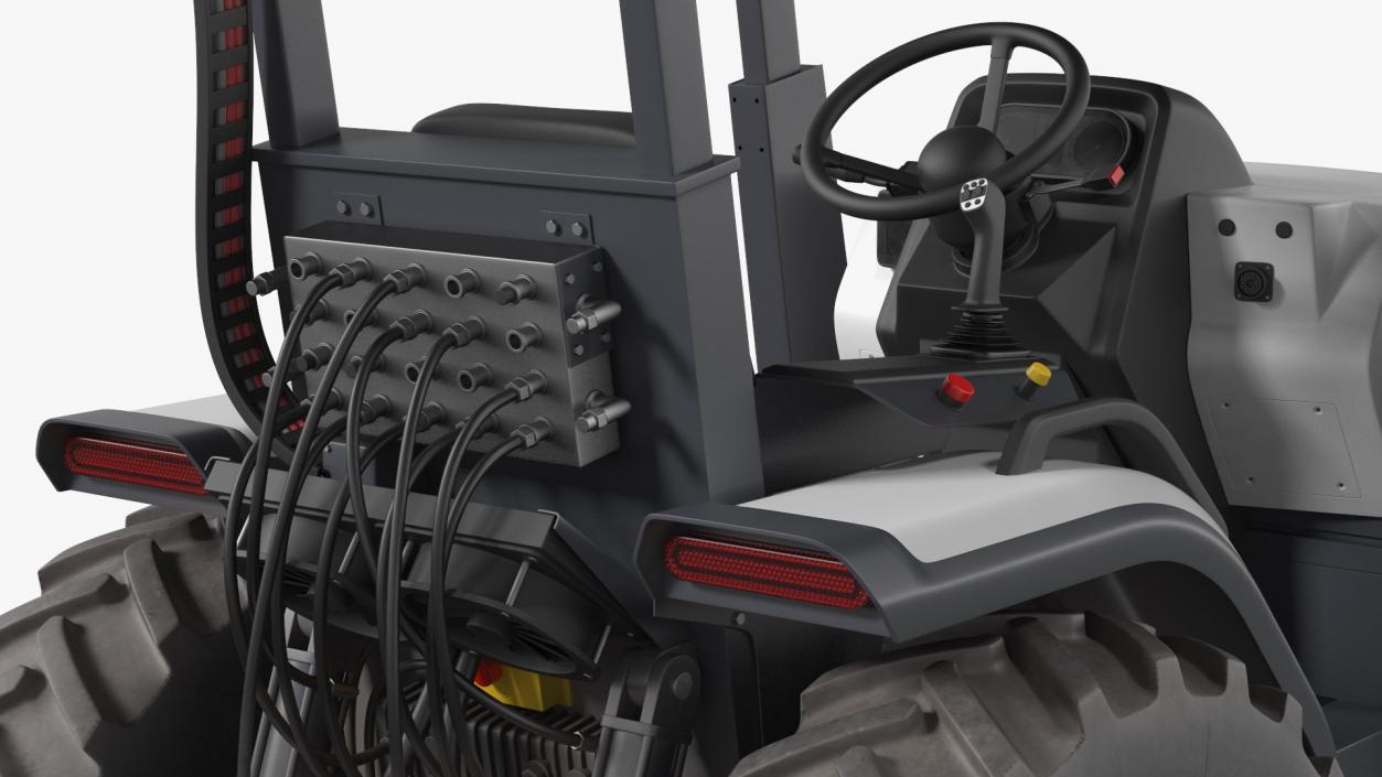 Self Driving Electric Tractor Dusty Rigged 3D