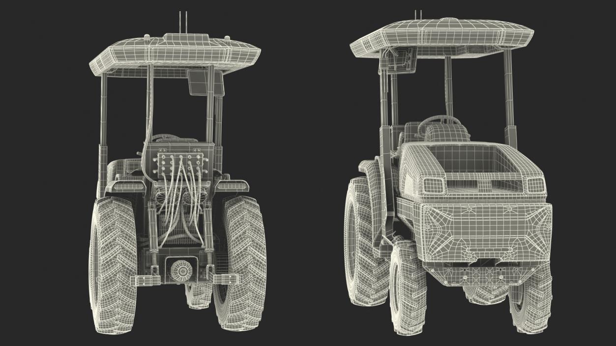 Self Driving Electric Tractor Dusty Rigged 3D