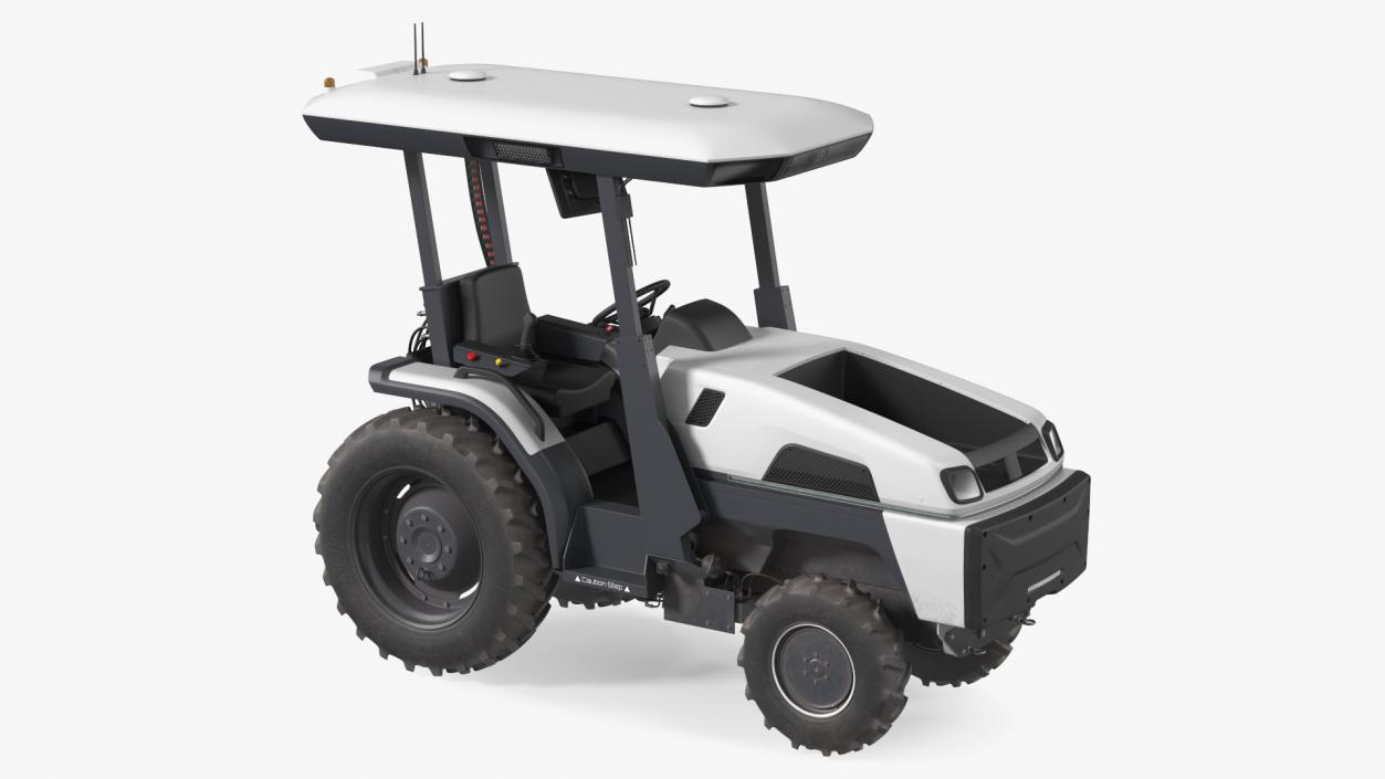 Self Driving Electric Tractor Dusty Rigged 3D