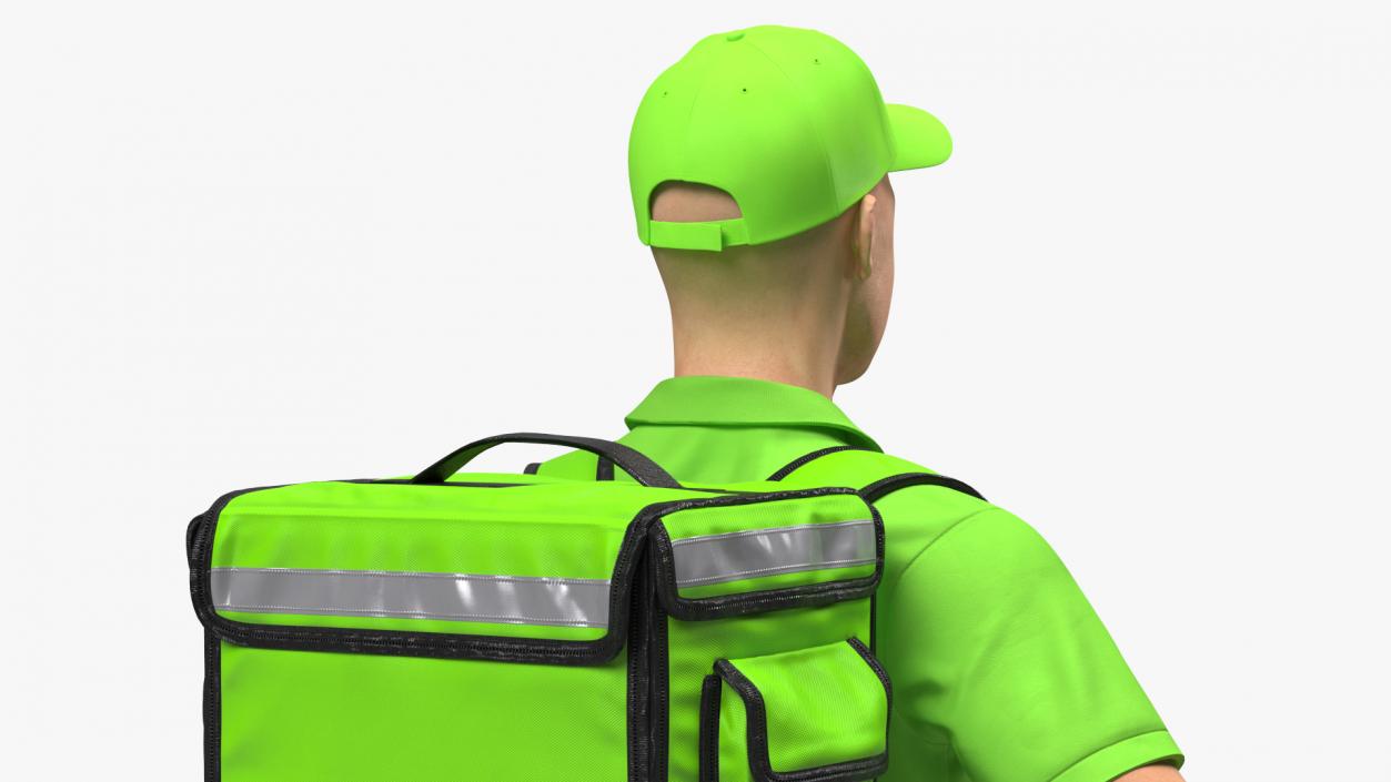 Food Delivery Man T Pose 3D model