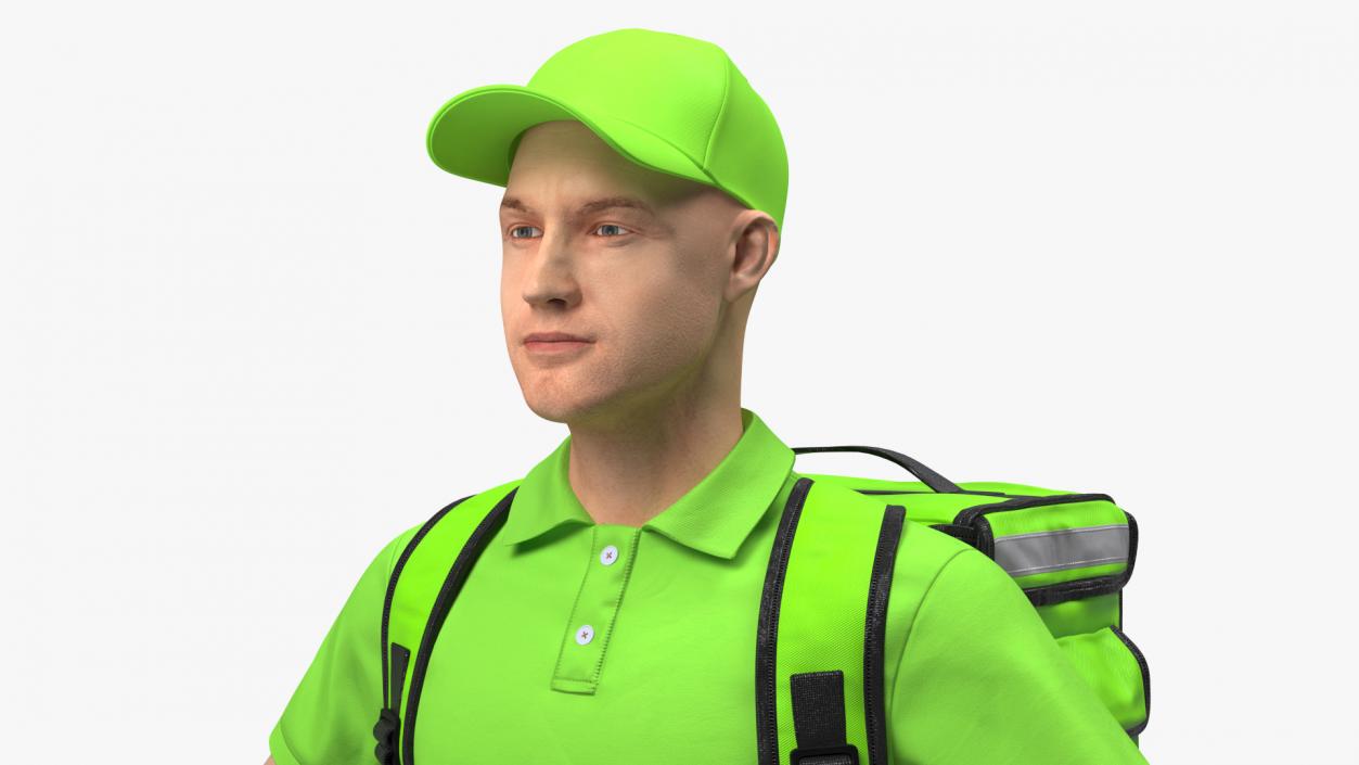 Food Delivery Man T Pose 3D model