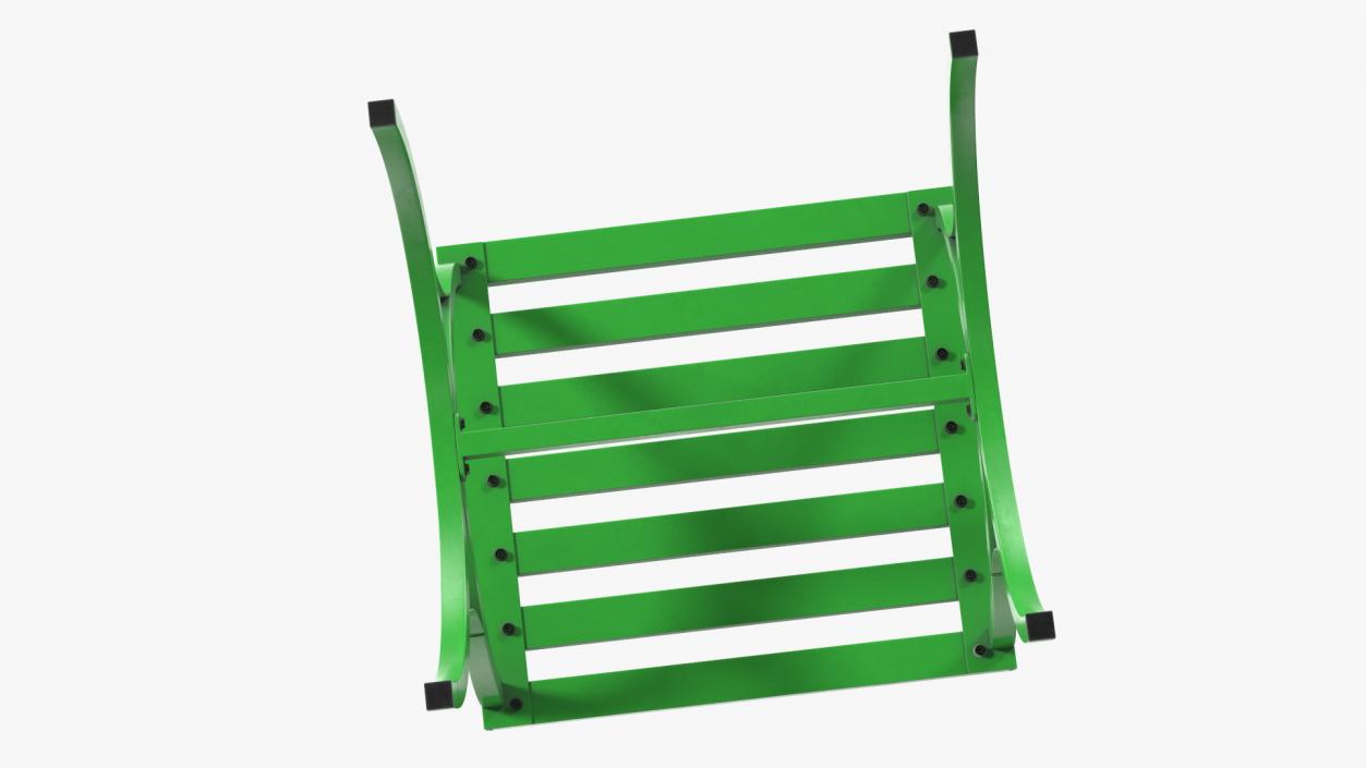 3D Metal Outdoor Furniture Set Green model