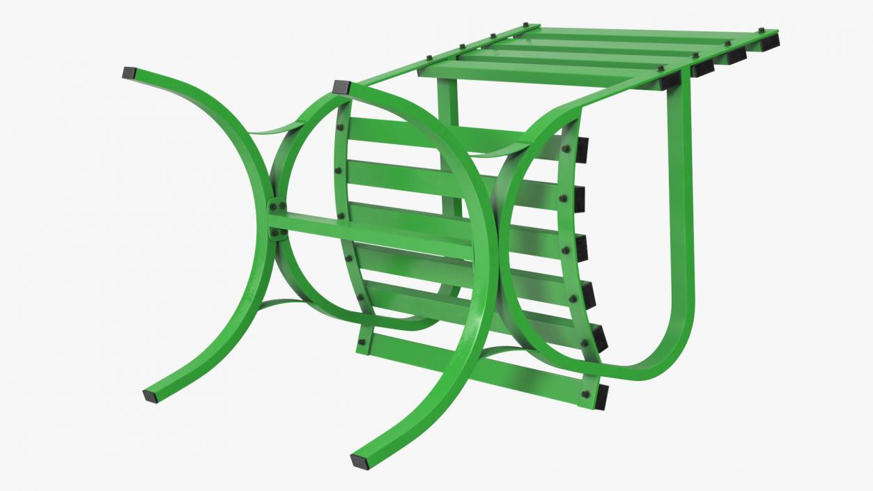 3D Metal Outdoor Furniture Set Green model