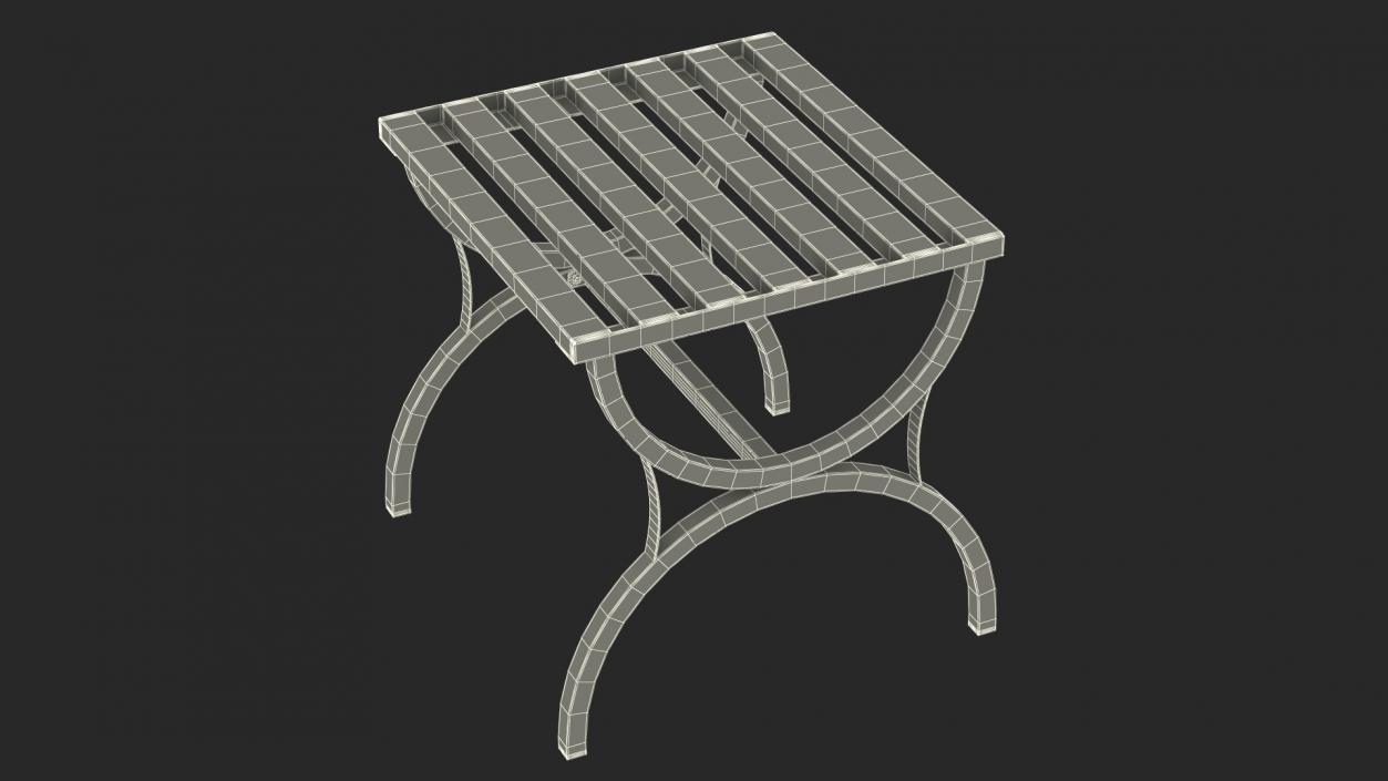 3D Metal Outdoor Furniture Set Green model