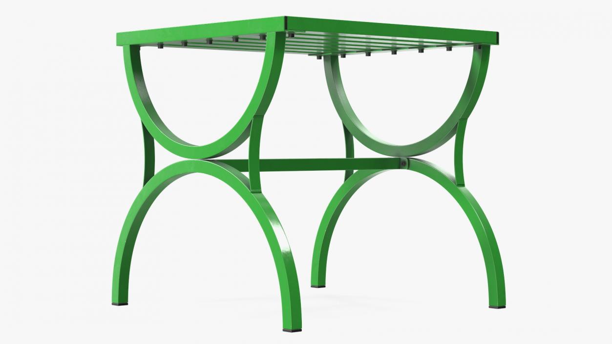 3D Metal Outdoor Furniture Set Green model