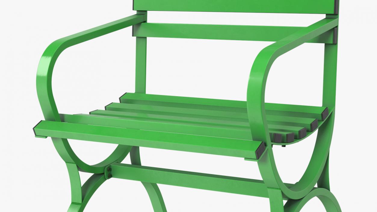 3D Metal Outdoor Furniture Set Green model