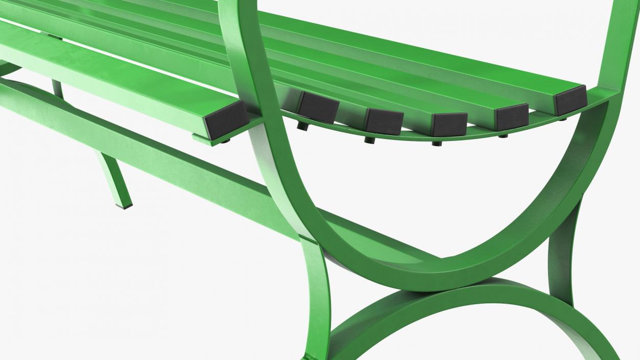 3D Metal Outdoor Furniture Set Green model