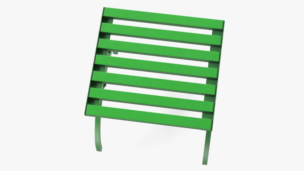 3D Metal Outdoor Furniture Set Green model