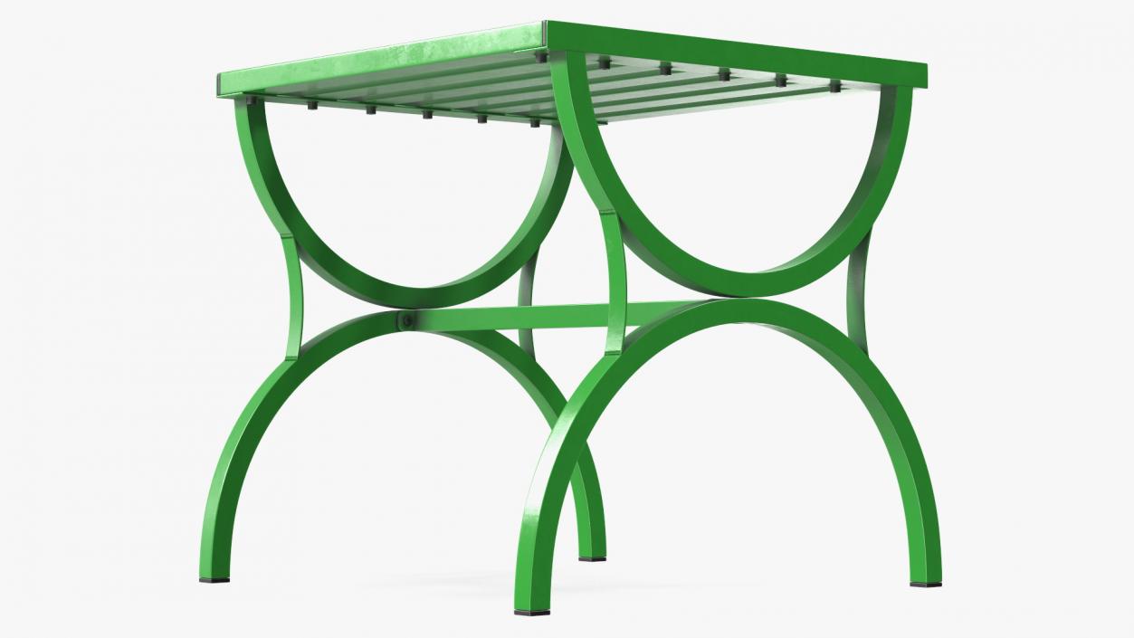 3D Metal Outdoor Furniture Set Green model