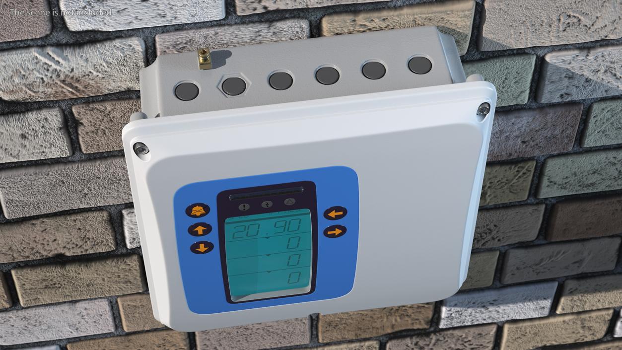 3D model Compact Gas Detection Control Panel