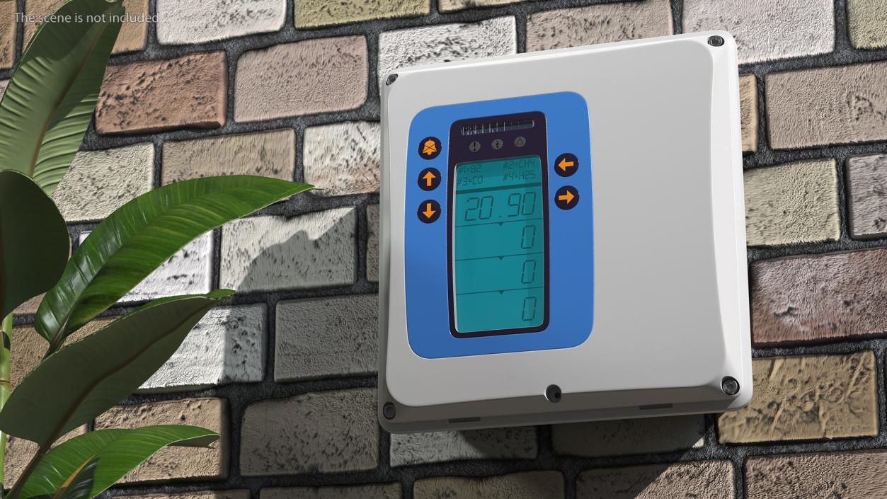 3D model Compact Gas Detection Control Panel