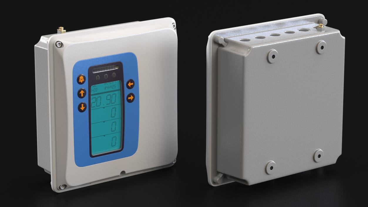 3D model Compact Gas Detection Control Panel