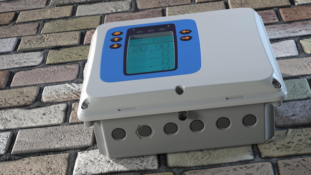 3D model Compact Gas Detection Control Panel