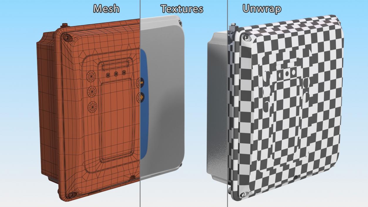 3D model Compact Gas Detection Control Panel