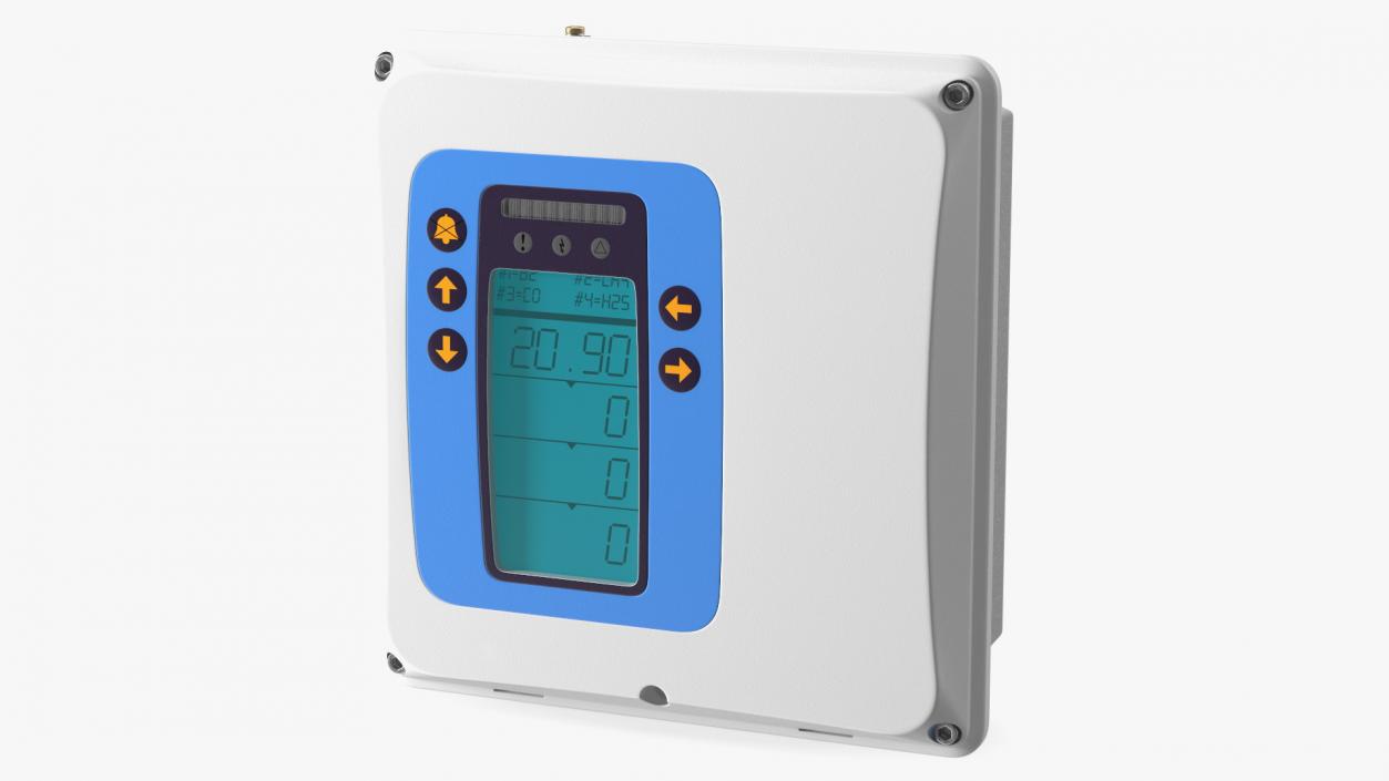 3D model Compact Gas Detection Control Panel