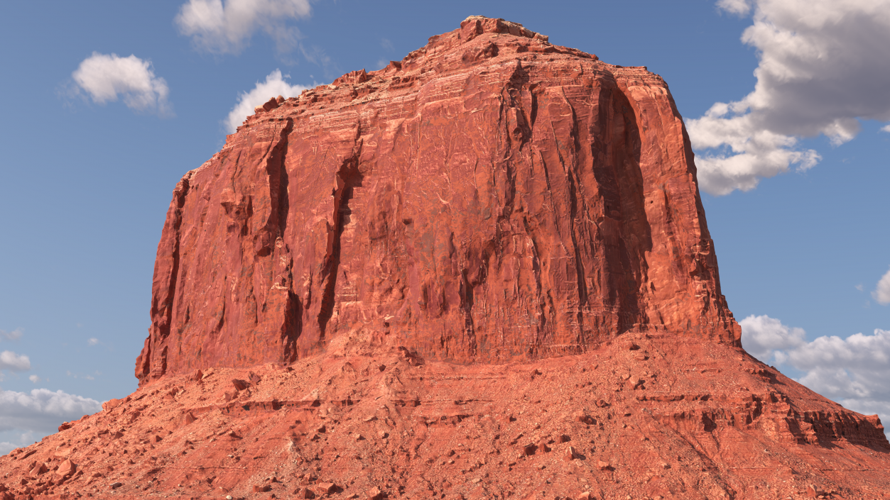 Monument Valley Merrick Butte Rock Formation 3D model