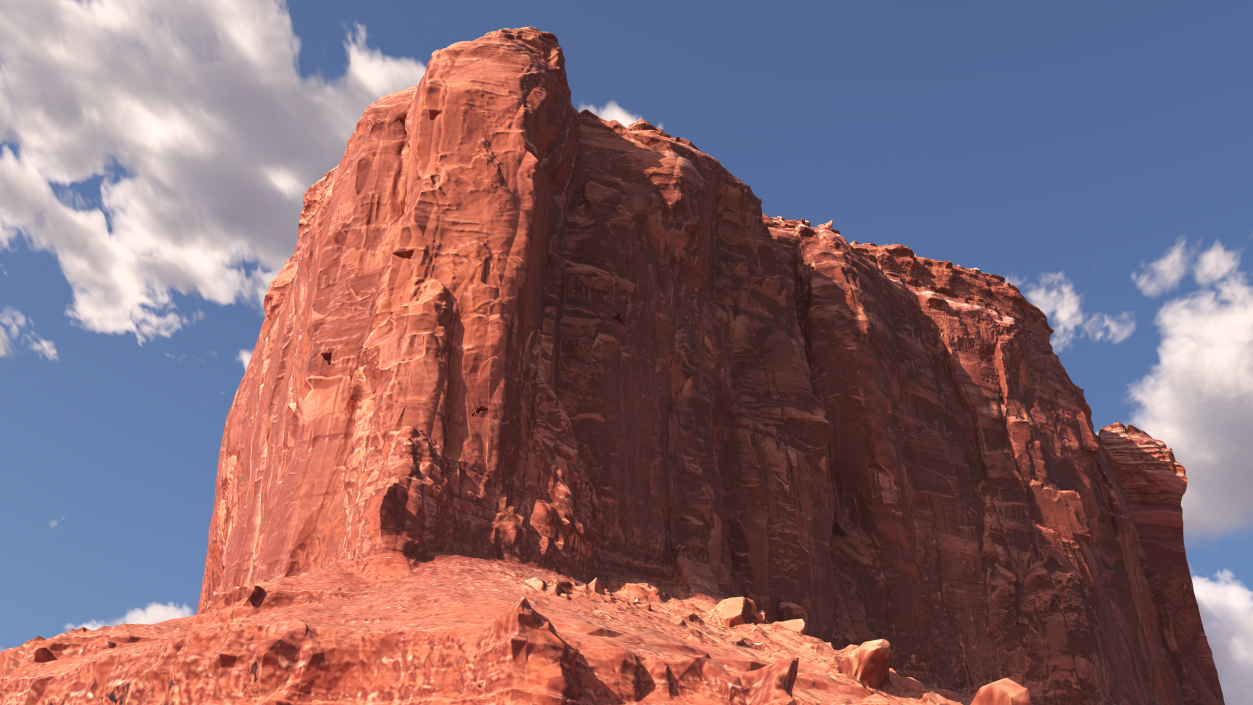 Monument Valley Merrick Butte Rock Formation 3D model