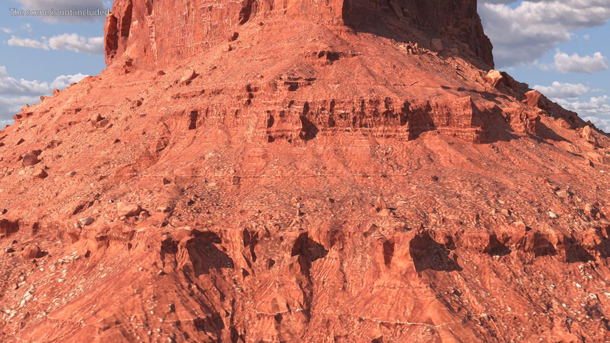 Monument Valley Merrick Butte Rock Formation 3D model