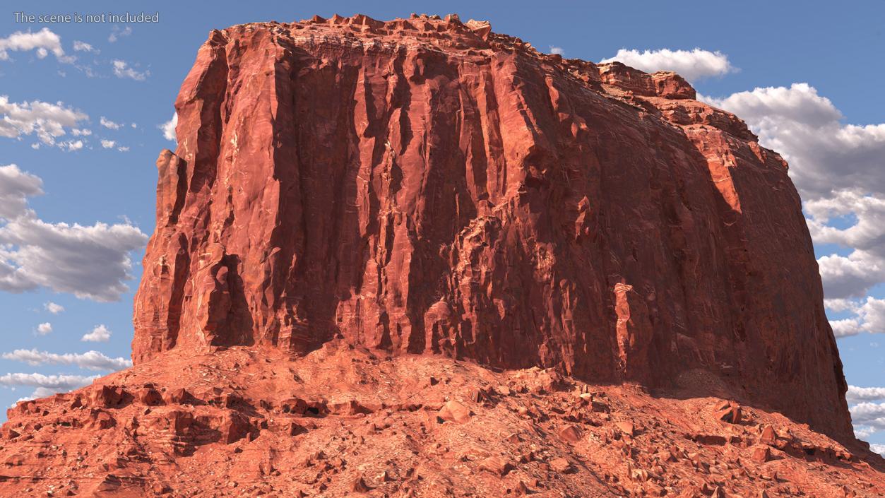 Monument Valley Merrick Butte Rock Formation 3D model