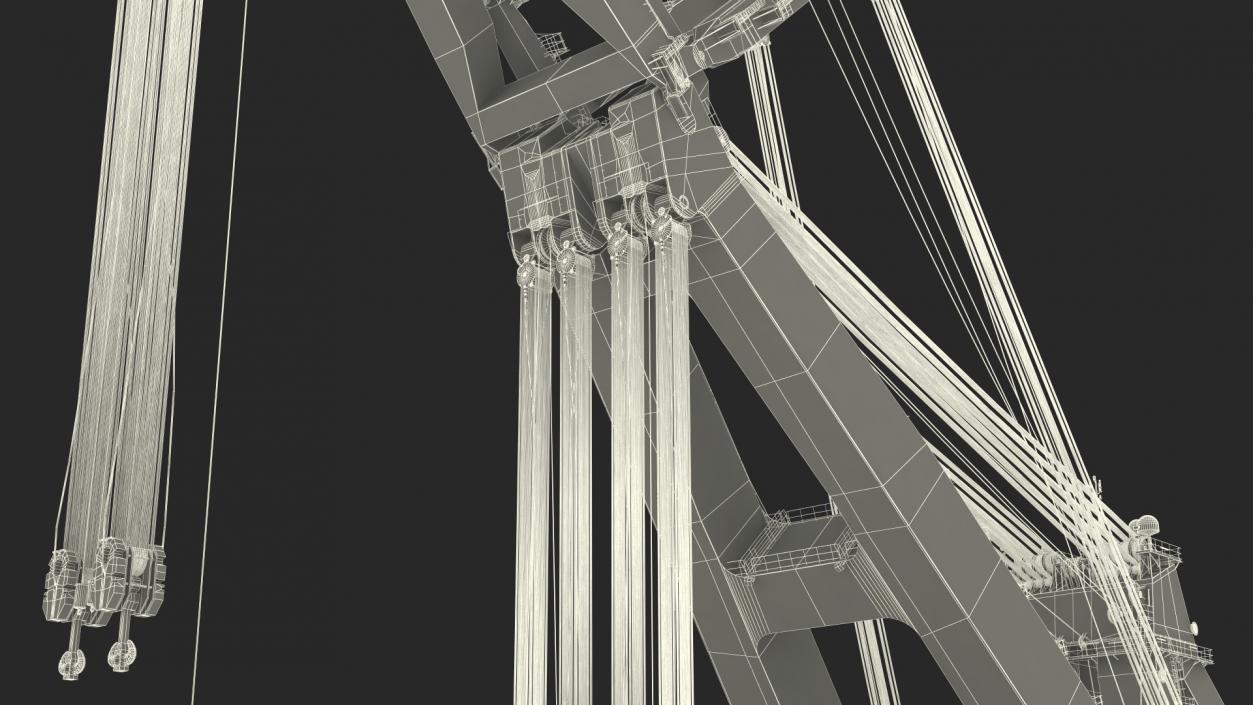 3D Floating Vessel Crane Working Position model