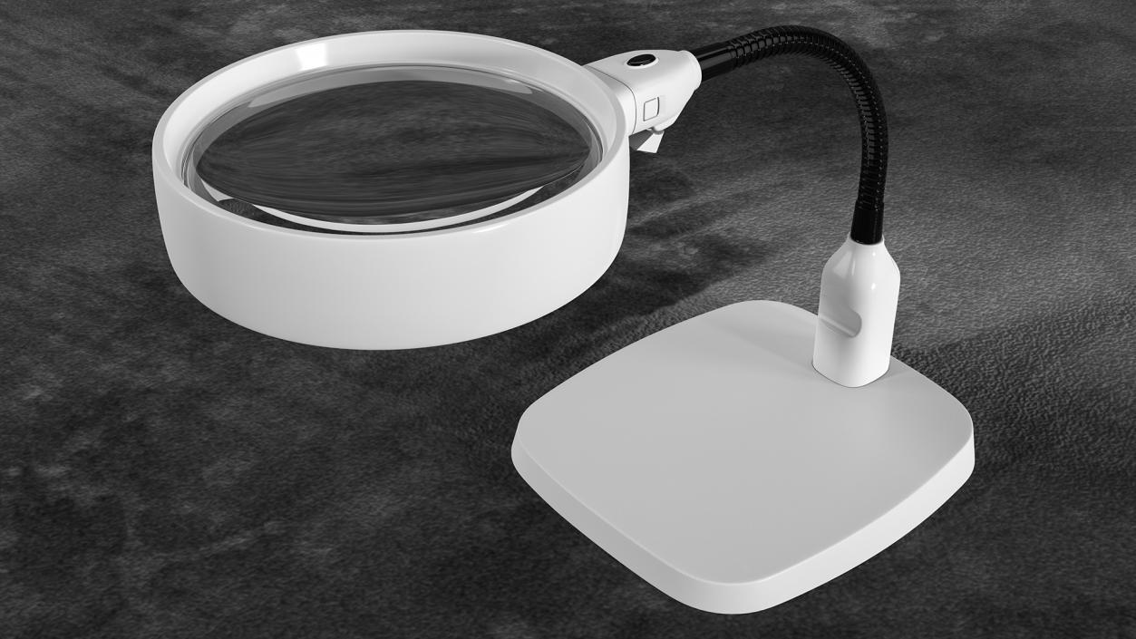 Illuminated Tabletop Magnifying Glass Lamp 3D