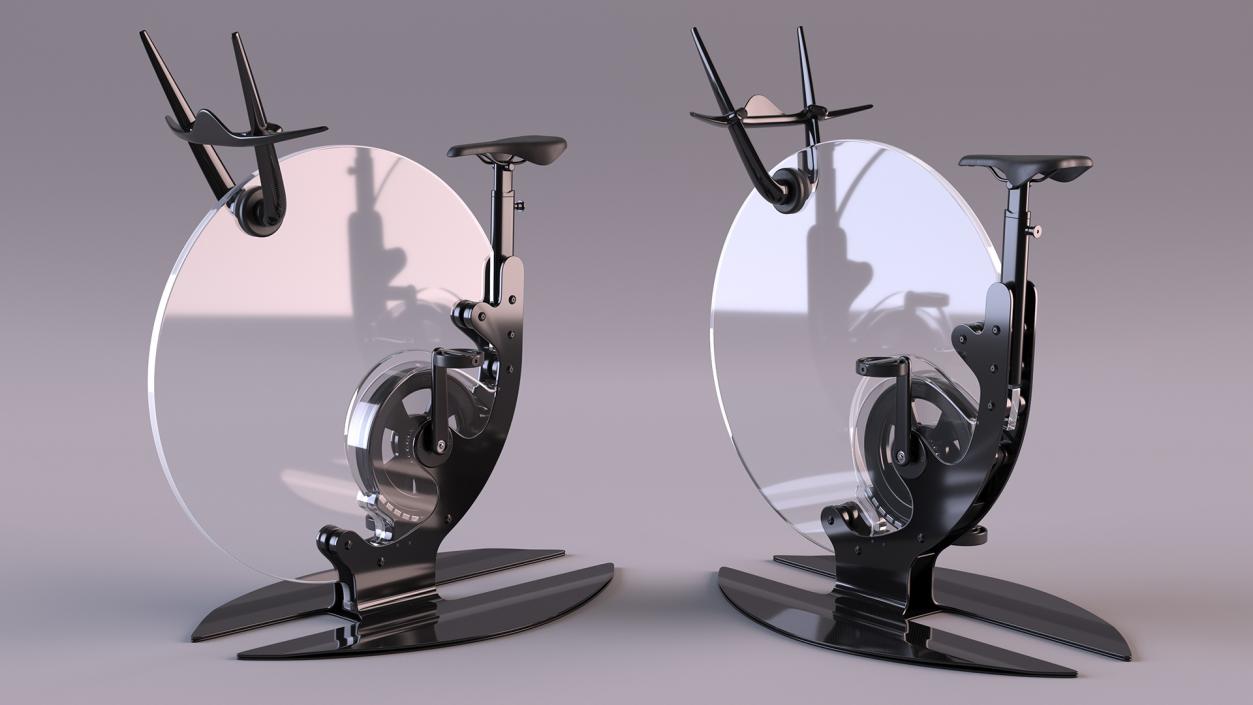 3D model Sportsmen Training on Exercise Bike