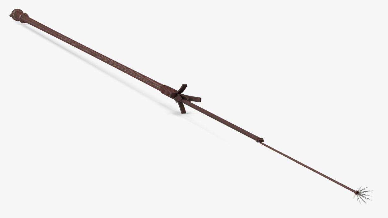 Cowboy Whip Brown 2 3D model