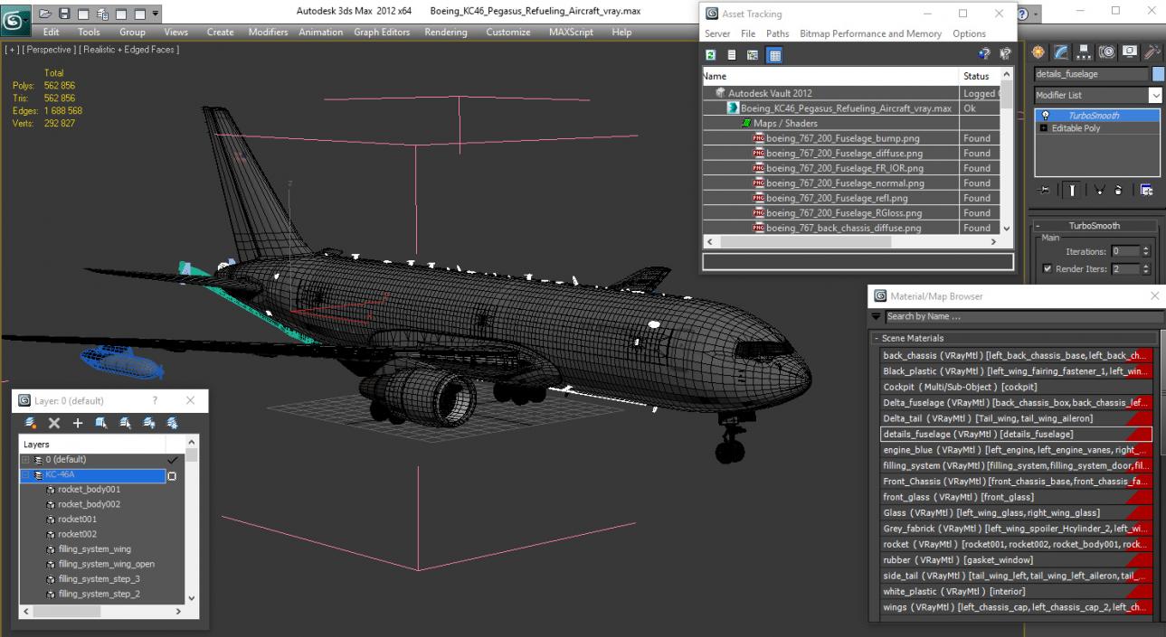 3D Boeing KC46 Pegasus Refueling Aircraft model