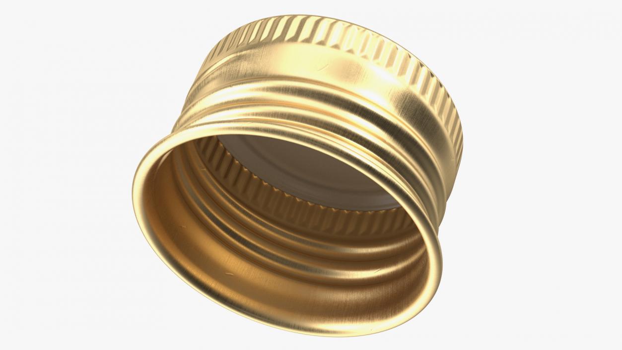 3D 18mm Aluminium Screw Cap Golden