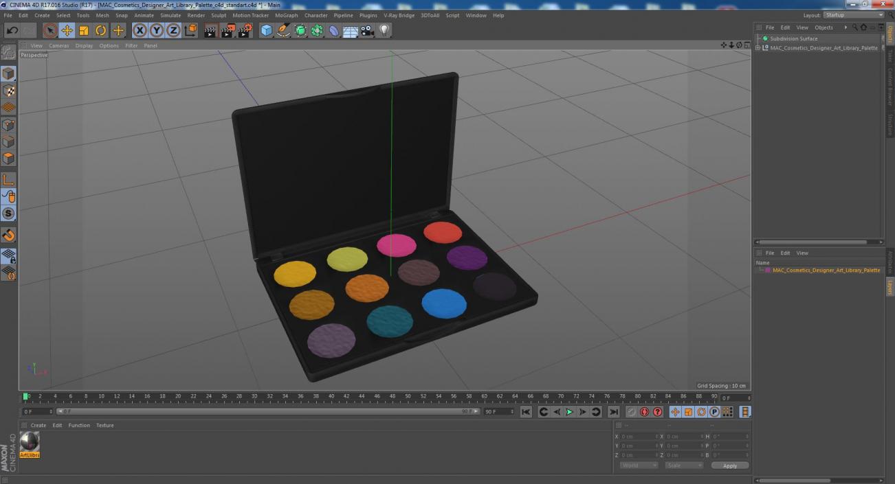 MAC Cosmetics Designer Art Library Palette 3D