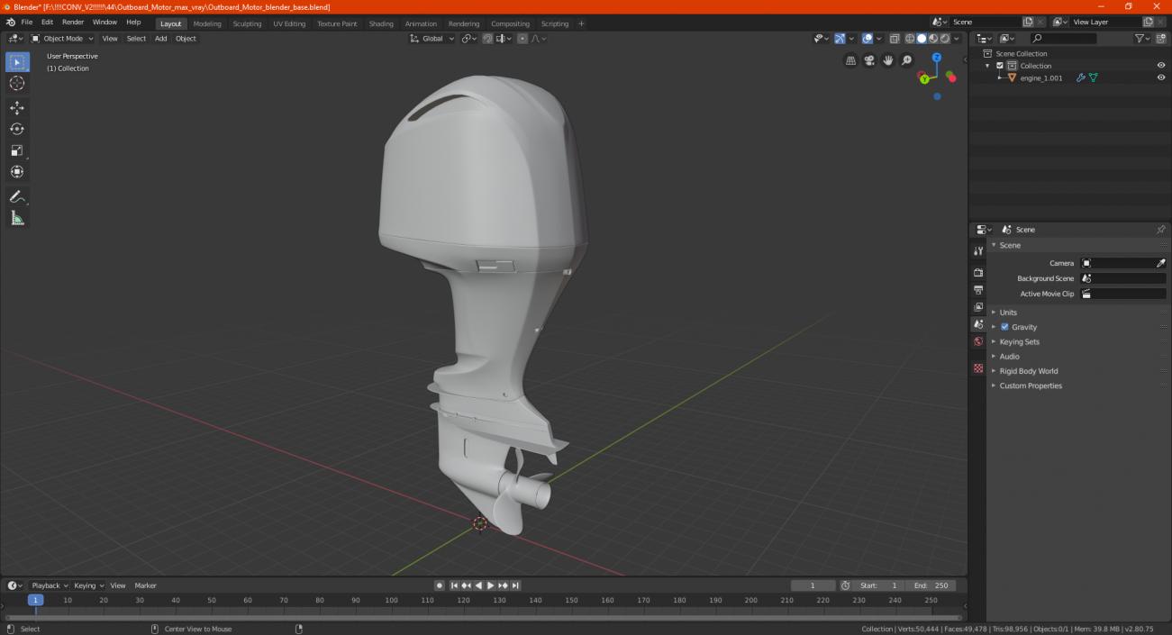 Outboard Motor 3D model