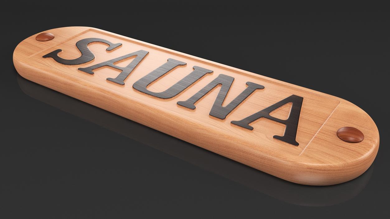 Wooden Sauna Sign 3D