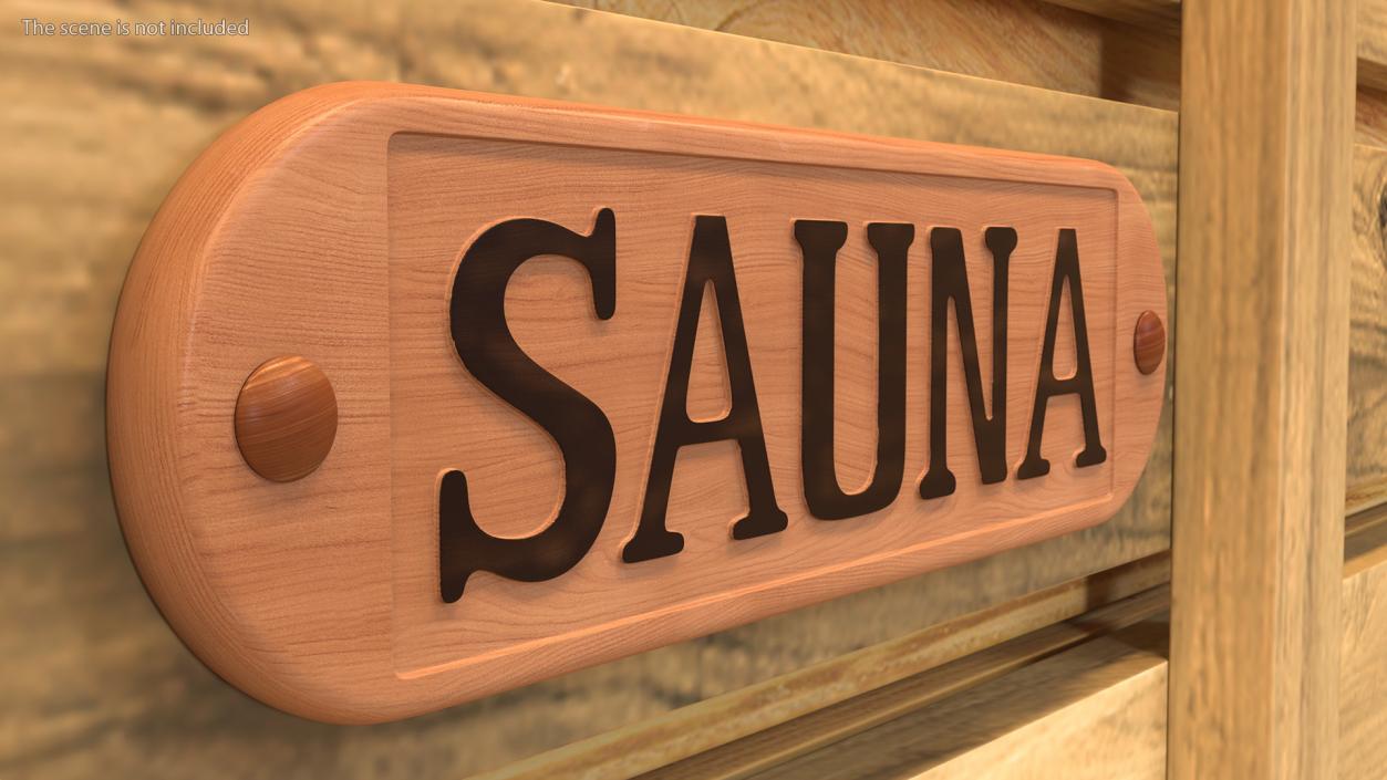 Wooden Sauna Sign 3D