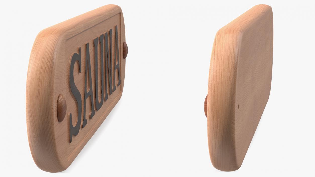 Wooden Sauna Sign 3D