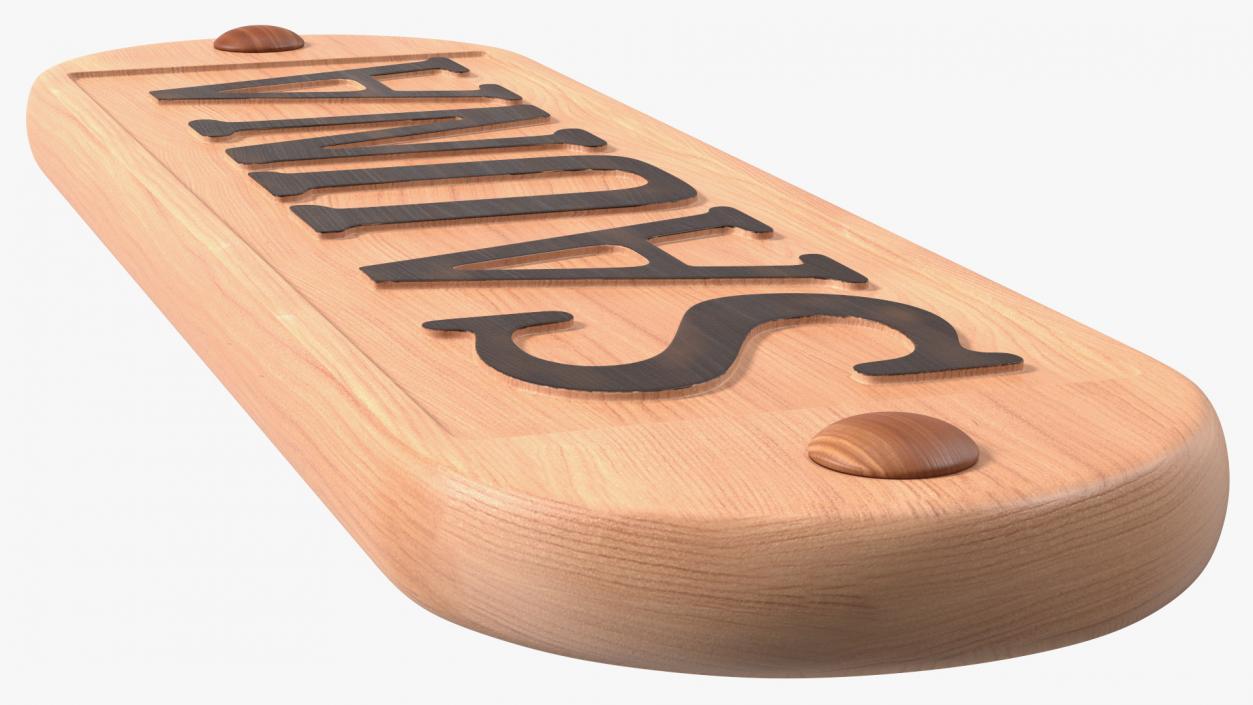 Wooden Sauna Sign 3D