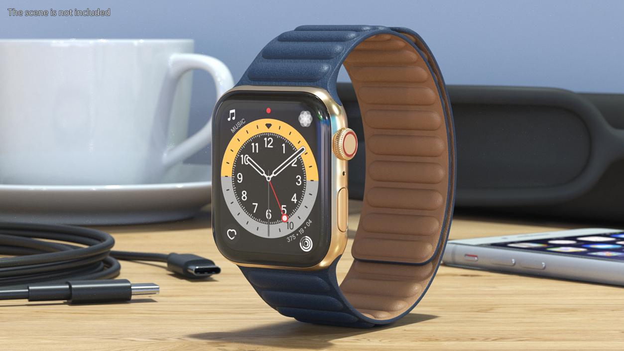 Apple Watch Series 6 Golden 3D