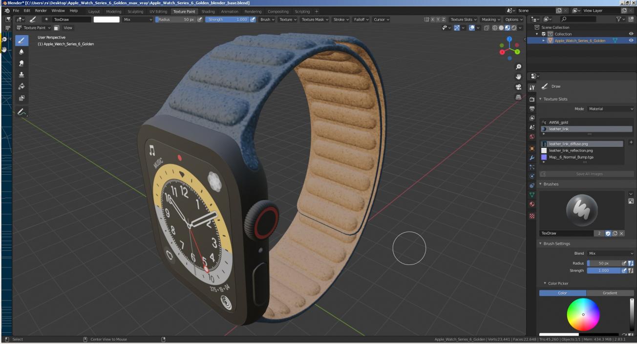 Apple Watch Series 6 Golden 3D