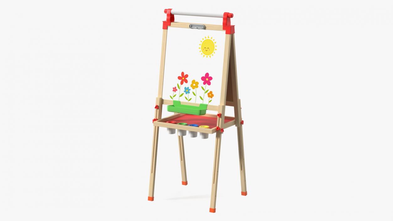 3D Easel Art Childrens Whiteboard 50 Inches with Picture model