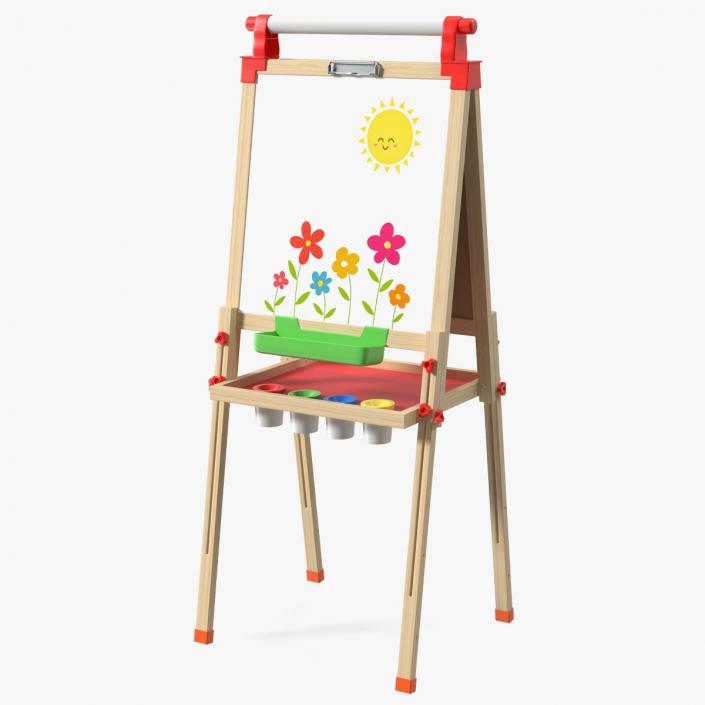 3D Easel Art Childrens Whiteboard 50 Inches with Picture model