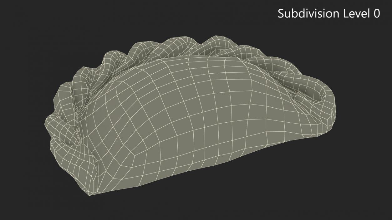 3D model Pierogi Dumpling Cooked 2