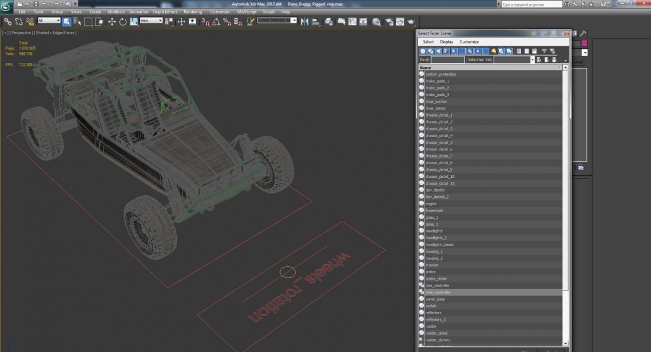 Dune Buggy Rigged 3D