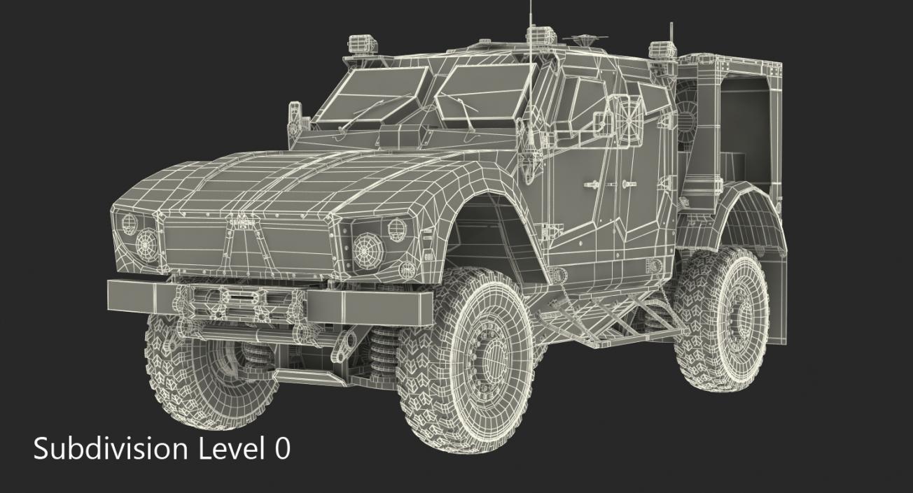 3D Oshkosh M-ATV Mine Resistant Ambush Protected Vehicle model