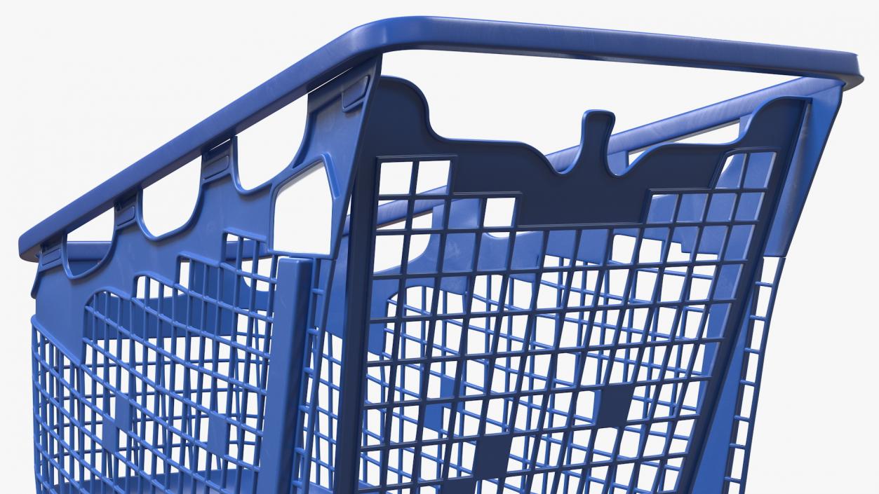 PP Plastic Shopping Trolley 210L 3D